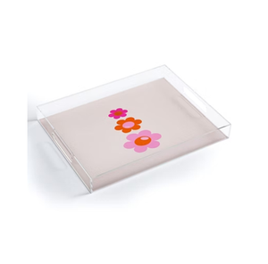 Flower Print Pattern Acrylic Serving Tray Affordable Price Premium Quality For cafe Canteen <b>Coffee</b> <b>Table</b> Organizer Tray - Product Image 6