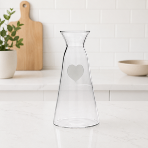 Borotech G-77 450ml Borosilicate Glass <b>Coffee</b> <b>Mug</b> Heart-Shape Carafe <b>Set</b> Cute Design Portable Hand-Blown Drinkware for Special - Product Image 1