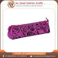 Estuche de Lápices de Cuero con Diseño Floral, Cierre de Cremallera, Gran Capacidad, Organizador de Papelería, Personalizable, Venta al Por Mayor OEM