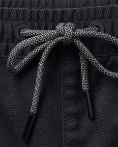 <b>Black</b> White Polyester Braided Drawstring <b>Cord</b> for Jogger Pants Casual Apparel-Sangam Textiles - Product Image 1