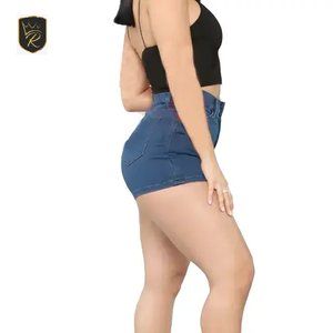 Women <b>High</b> <b>Waist</b> Vintage Washed Denim <b>Jeans</b> <b>Shorts</b> Summer Hot Sale Wholesale Embellished - Product Image 1