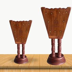 Brûleur à encens en bois TIMELESS CRAFT, boîte à encens artisanale, porte-encens pyramidal, loquet en laiton, compatible avec le charbon de bois et la résine - Product Image 3