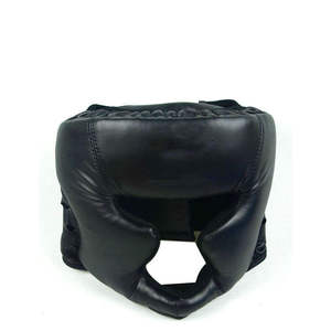 Casque de boxe en cuir PU, casque de protection sportif pour adultes, unisexe, ajustement universel, couleur unie, protection de la tête - Product Image 2