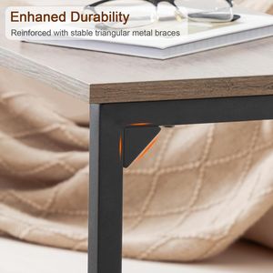 Set di 2 tavolini a forma di C, tavolini laterali per divano che si infilano sotto i vassoi TV - utilizzabili anche come tavolino da caffè - Product Image 5