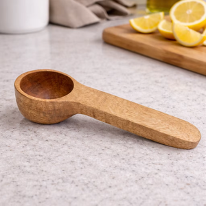 Cuchara de Servir de Madera Pulida a Mano, Ecológica, Estilo Simple, Utensilio de Cocina, Cubertería, Estilo Clásico Ecológico - Product Image 2