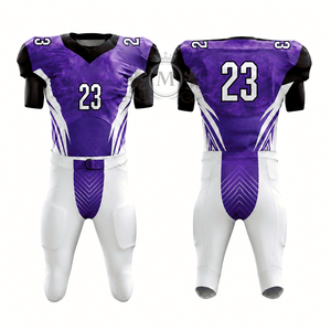 Ensemble d'uniformes de football américain pour hommes, orange et blanc, imprimé numérique, col en V, bretelles réglables, manches courtes, maille ajustée anti-humidité - Product Image 5