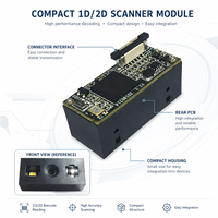 TOTINFO - Motor de Escáner de Códigos de Barras 1D/2D Integrado para Kiosco de Autoservicio, Módulo Lector de Códigos QR USB/UART E4700