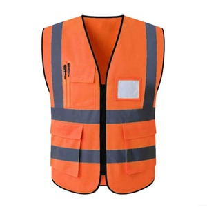 Gilet de sécurité haute visibilité, bandes réfléchissantes jaunes, plusieurs poches, vêtements de travail - Product Image 2