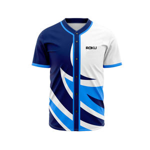 ชุดเครื่องแบบเบสบอลของผู้ชายผ้าโพลีเอสเตอร์100% ชุดเล่นกีฬาออกแบบได้ตามต้องการระบายอากาศได้ดีขนาดใหญ่พิเศษ - Product Image 1