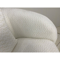 Canapé d'angle moderne en U, sièges profonds et confortables, rembourrage en mousse souple, dossier coussin, tissu bouclé pour salon