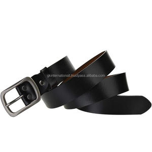 <b>Men's</b> <b>Leather</b> Belt Business Casual <b>Trousers</b> Jeans Cowhide Belt Pin Buckle Belt - Product Image 1