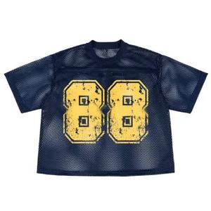 Camiseta Deportiva de Malla OEM 2026 Personalizada, Corte Holgado, para Gimnasio, para Hombre, Estilo Oversize, Manga Corta, Diseño en Blanco, Estilo Casual - Product Image 3
