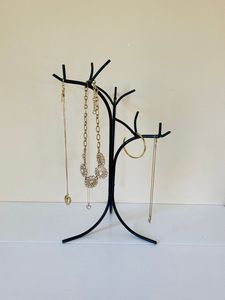 <b>Gold</b> Geometric Jewelry Stand With Octagonal Base Minimalist Design Tabletop Home Decor For <b>Bedroom</b> Indoor Use - Product Image 6