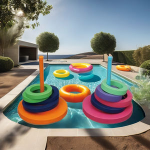 PVC Aquatic Water Fun Ring Toss Outdoor <b>Pool</b> <b>Tool</b> & <b>Accessory</b> for Water Activities TW - Product Image 3