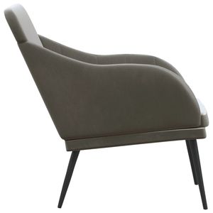 Banc en métal avec tissu en velours gris foncé, contreplaqué moyen pour canapés de salon - Product Image 4