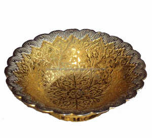 Juego de vajilla de grado alimenticio, 2 tazones chapados en plata de cristal con bandeja para servir, juego de servicio de alimentos - Product Image 2