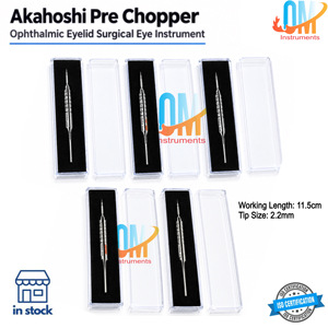 ชุดคีมจับผ่าตัดจุลศัลยกรรมตาแบบสแตนเลสสตีล Akahoshi Paddle Pre-Chopper จำนวน 5 ชิ้น สำหรับการผ่าตัดตาแบบมืออาชีพ |   โอเอ็มไอ - Product Image 5