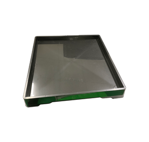 Manufacturer Folin-Sinhirose <b>Square</b> Disposable HDB35 Black Blister PP <b>Plastic</b> Sushi Tray Storage <b>Container</b> 350x350x51mm Food - Product Image 6