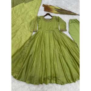 Fancy Anarkali vestido con Dupatta para fiestas vestidos de noche - Product Image 2