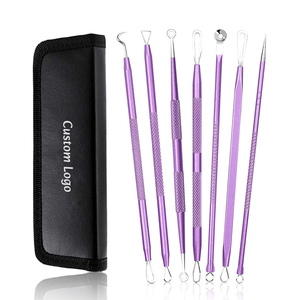 Stainless Steel 10 Pcs <b>Blackheads</b> Remover Comedone <b>Extractor</b> Tools set - Product Image 3