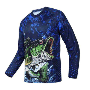Sudadera Deportiva Unisex de Manga Larga para Pesca al Aire Libre, con Estampado por Transferencia Térmica, Absorción de Humedad, UPF 50, Diseño Sólido, Secado Rápido, 100% - Product Image 4