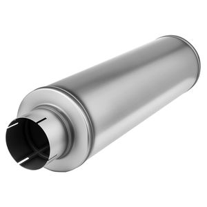 Silenziatore di Scarico Universale con Ingresso/Uscita da 4 Pollici, Punta in Acciaio Inox da 30 Pollici e Corpo Risonatore Personalizzabile - Product Image 1