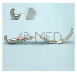 Retracteur OR Grade Deaver 1 x 12 avec poignée creuse, instrument chirurgical abdominal en acier - Product Image 2