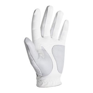 Gants de golf sportifs en cuir Cabretta respirant, antidérapants, blancs, avec logo personnalisé, matière douce, ajustement parfait, pour femmes et hommes, vente en gros - Product Image 1
