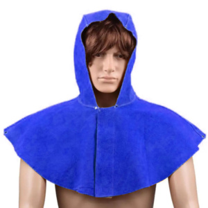 Capucha de Soldadura de Cuero Vacuno de Primera Calidad, Resistente, Ignífuga, Ropa de Seguridad Protectora para Uso Industrial - Product Image 5