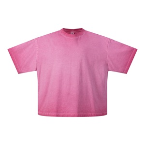 Camiseta de Alta Calidad 100% Algodón Lavado, Estilo Vintage, Oversize, Hip Hop, Personalizable, Casual, Tejida, al por Mayor para Hombre - Product Image 1