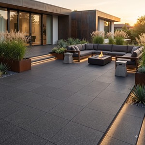 Outdoor Parking Vitrified 400x400mm Punch Finish 12mm Heavy Duty Anti Slip Swimming Pool Flooring Driveway Garden Walkway Matte - Product Image 4
