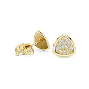 ต่างหูสุดมหัศจรรย์ต่างหูเม็ดเดี่ยวสีทอง10K สำหรับผู้หญิงเครื่องประดับระยิบระยับหรูหรา - Product Image 5