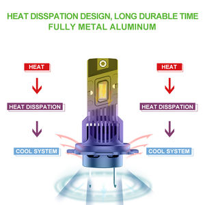 Ampoule de phare LED H4 universelle Y5C 56W 4400Lm 6500K blanche pour motos et fourgonnettes, kit de remplacement intégré Plug and Play - Product Image 3