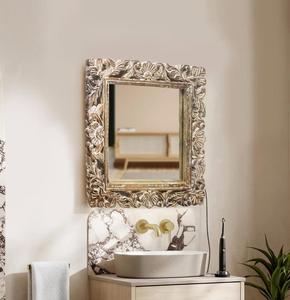 Square Wooden Decorative Wall <b>Mirror</b> Shabby Chic Handmade Frame 6mm Thickness Home Use - Product Image 5