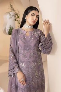 Ensemble de soirée pakistanais élégant 3 pièces, robes de soirée, tenue de cérémonie de mariage, taille et couleur personnalisées, broderie - Product Image 3