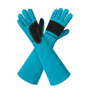 ถุงมือหนังวัวแท้คุณภาพสูงสำหรับงานเชื่อม ทนทานต่อการกัดและการใช้งานหนัก ทนไฟ เหมาะสำหรับงานดับเพลิงและปิ้งย่าง - Product Image 2