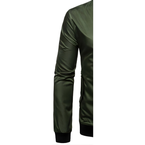 Breathable Eco-Friendly <b>Winter</b> Bomber Jacket Nylon/Polyester Fabric Stand Collar Casual Streetwear Style Men's Waterproof Front - Product Image 3