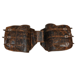Bolsa de Sillín de Cuero Suave para Caballo, Color Marrón Antiguo, Estilo Ecuestre Occidental, Cierre Ajustable, Hecha a Mano con Cuero Genuino de Primera Calidad - Product Image 4
