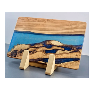 Tabla de cortar artesanal de lujo de resina epoxi y madera para cortar frutas, verduras y carne, tabla de cortar hecha a mano para utensilios de cocina. - Product Image 3