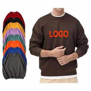 เสื้อสเวตเชิ้ตคอกลมผ้าฝ้ายสั่งทำขายส่งคุณภาพสูง เสื้อพูลโอเวอร์ขนแกะสำหรับผู้ชาย มีให้เลือกหลายสี - Product Image 2
