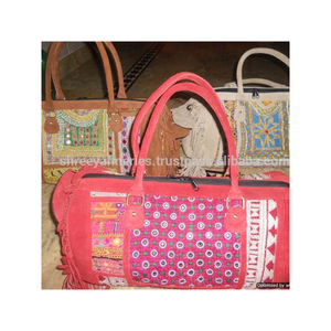 Unisex Banjara Fabric Suede Travel Bag Recycled Cotton <b>Shoulder</b> <b>Strap</b> Embroidery Zipper Closure Casual for Summer Autumn Spring - Product Image 6