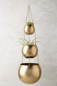 Nuevo Modelo de Maceta Metálica con Soporte Dorado, Diseño Circular, Macetas de Interior, Juego de Diseño Minimalista - Product Image 3