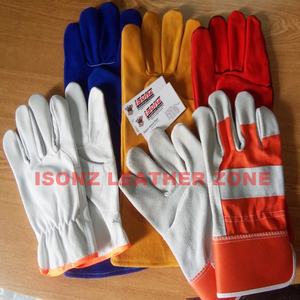 Gants de sécurité en cuir ISONZ, antidérapants, anti-chocs, anti-coupures, robustes, pour la construction, le travail, le jardinage, l'industrie sidérurgique - Product Image 6