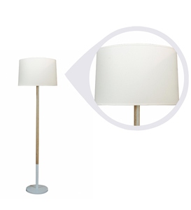 Lampe de sol club de luxe à abat-jour en tissu blanc dynamique avec base métallique, OEM ODM, faible MOQ, prix usine, vente en gros, approvisionnement en vrac - Product Image 4