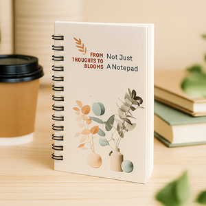 Bloc de Notas BioQ Ecológico de Papel Plantable con Semillas B7 |   Cuaderno Espiral de 72 Páginas, Papelería Sostenible |   Regalo Corporativo Ecológico - Product Image 4