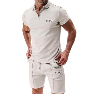 Conjunto de Camiseta y Pantalones Cortos de Algodón 100% para Hombre, Personalizados con Serigrafía de Alta Calidad, Talla Grande, 2 Piezas - Product Image 2