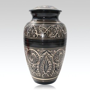 Traditional Urn with Silver Bird Engraving Round <b>Decorative</b> <b>Vase</b> for Sympathy Home Décor - Product Image 3