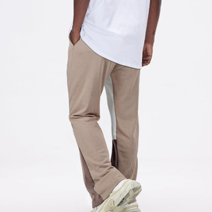 <b>Men's</b> Custom <b>Flare</b> Sweatpants Straight Nonwoven for Wash Workout Sport <b>Trousers</b> Casual Style Side Pocket Wide Leg Design - Product Image 2