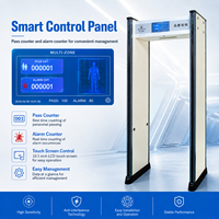 Détecteur de métaux pour cadre de porte, 33 zones, portique de sécurité, haute sensibilité, écran tactile LCD pour écoles et usines