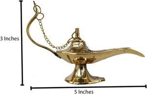 Lámpara de Mesa Chirag de Aladino de Latón Antiguo Hecha a Mano, Decoración para el Hogar, Artículo Decorativo para Regalo - Product Image 2